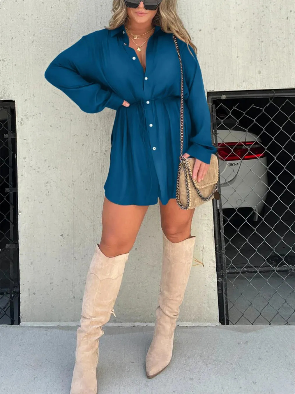 Birk | trendy romper-kjole i satin