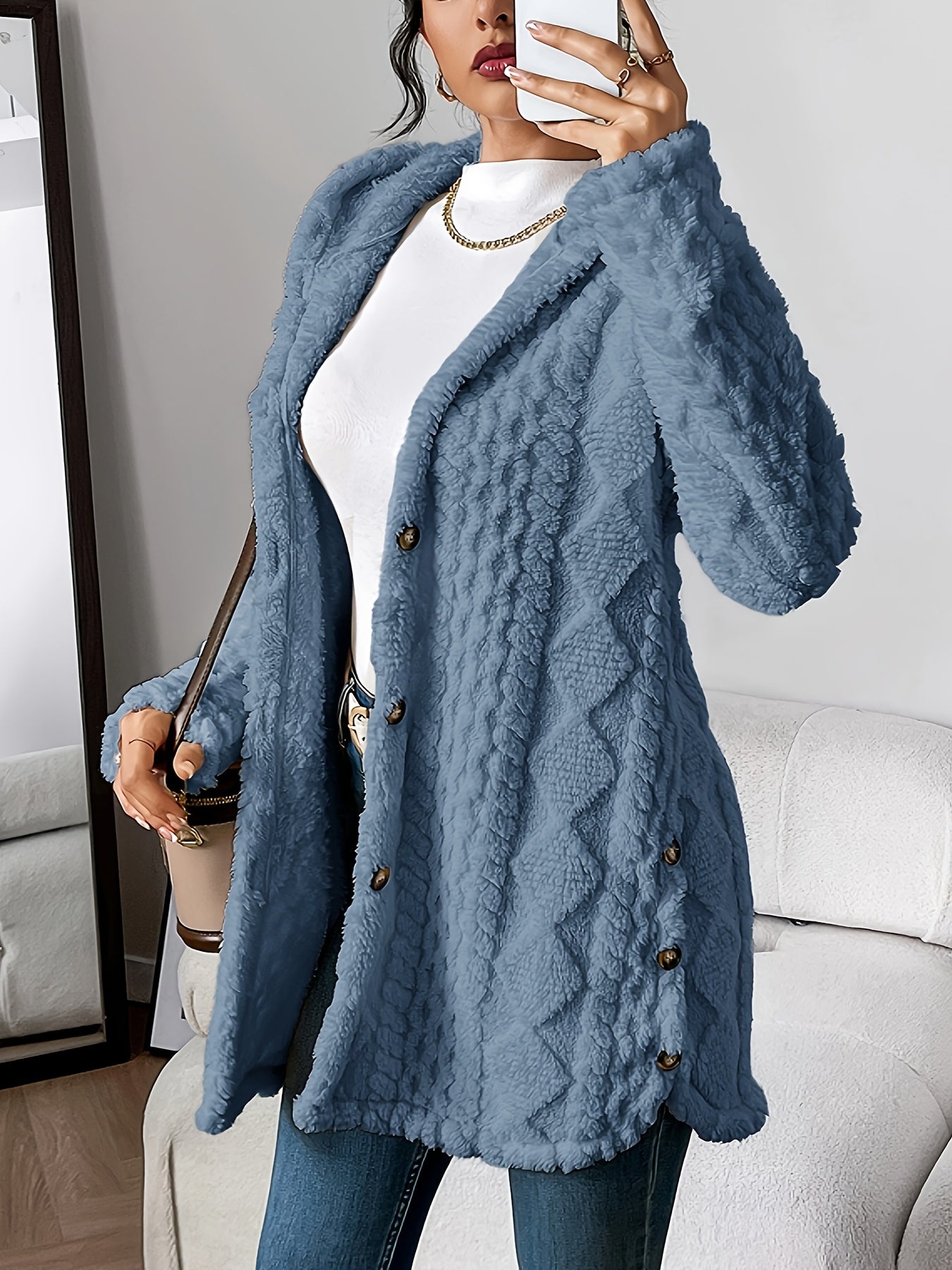 Kylie | Soft knit button coat