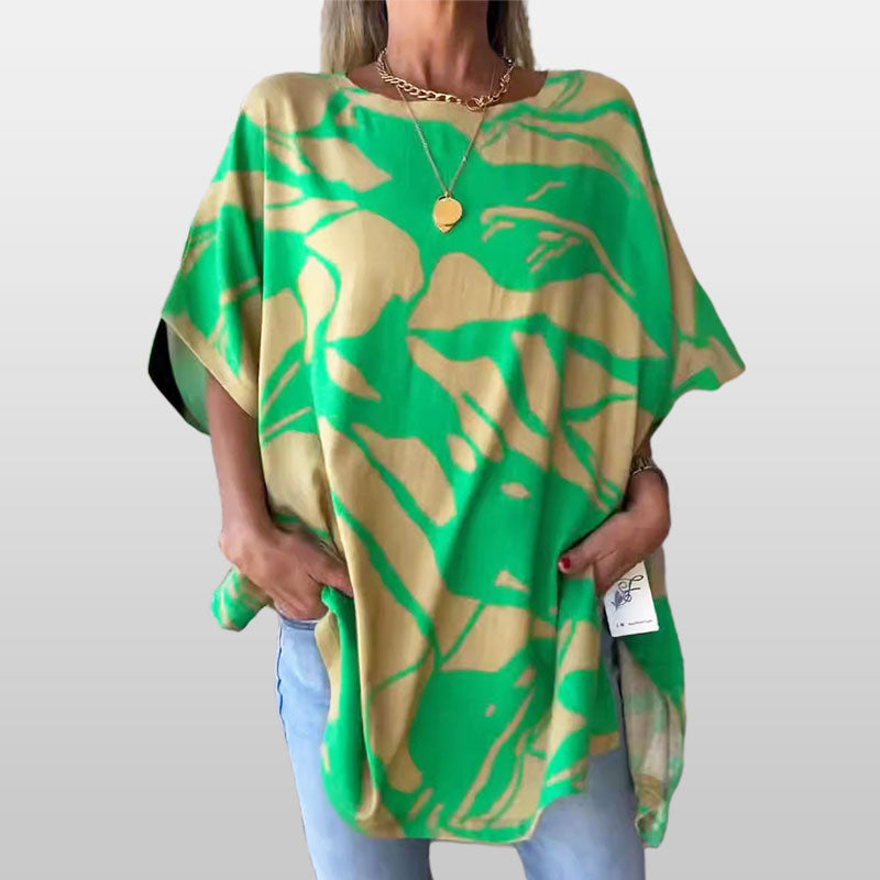 Julie | Løse bluser med print og flagermusærmer