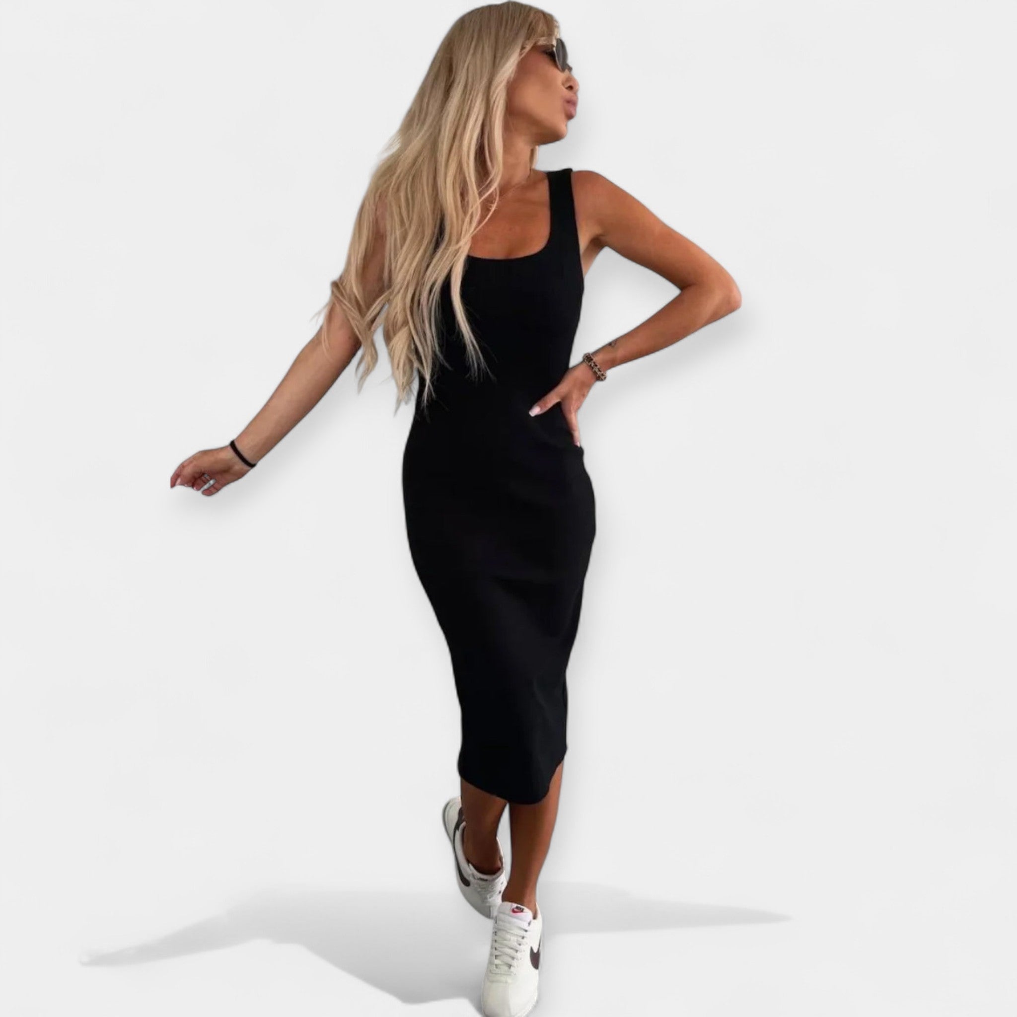 Midi Dress with Coordinating Bomber Jacket Set