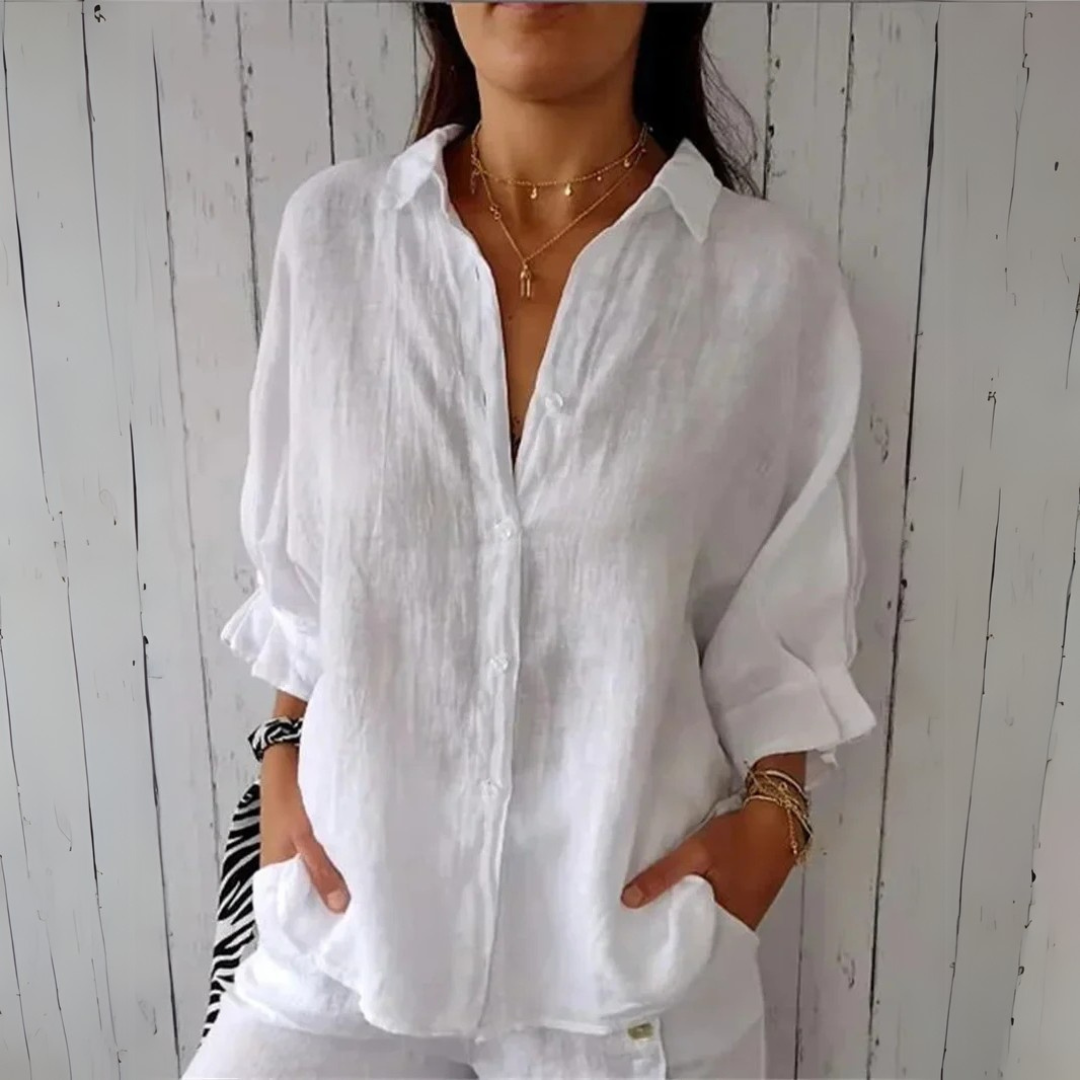 Clara | Luxury blouse with bow