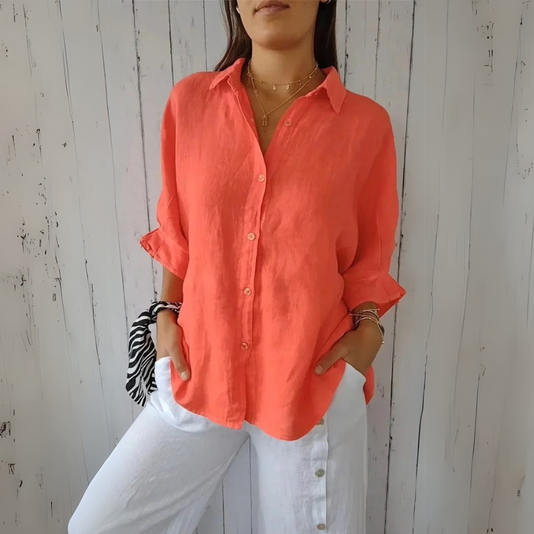 Clara | Luxury blouse with bow