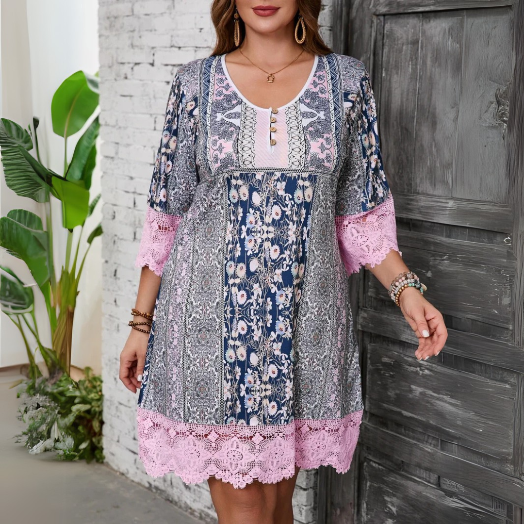 Aurélia | Luxurious dress with beautiful pattern