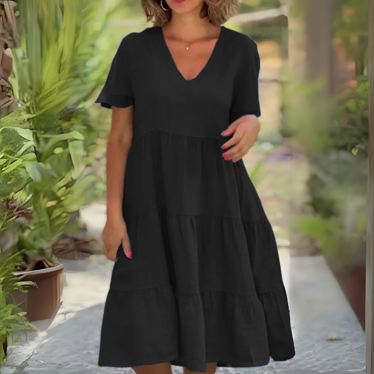 Margot | Flowing dress with V-neck