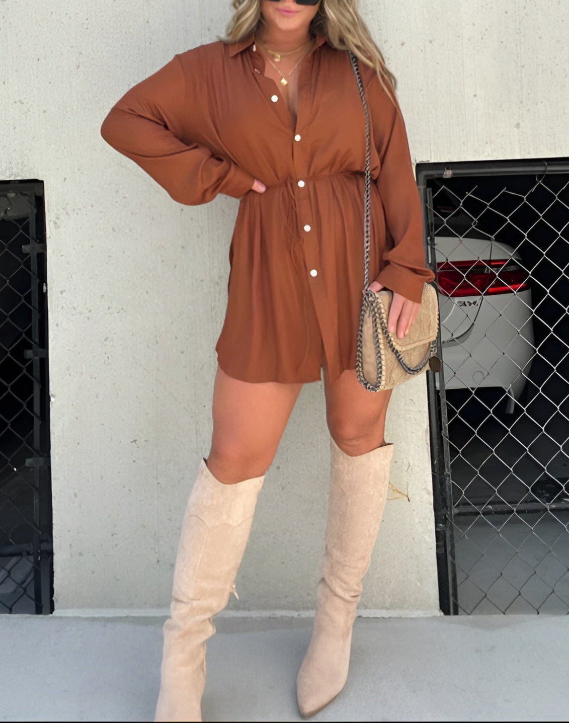 Birk | trendy romper-kjole i satin