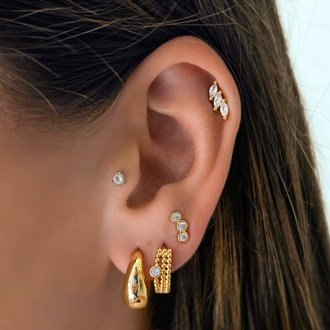 Round Hoop Earrings