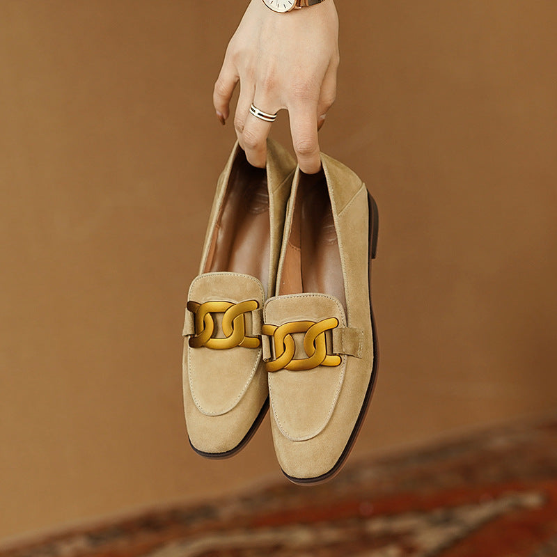 Loafers i ruskind