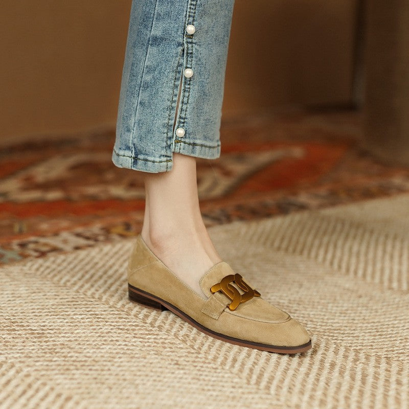 Loafers i ruskind
