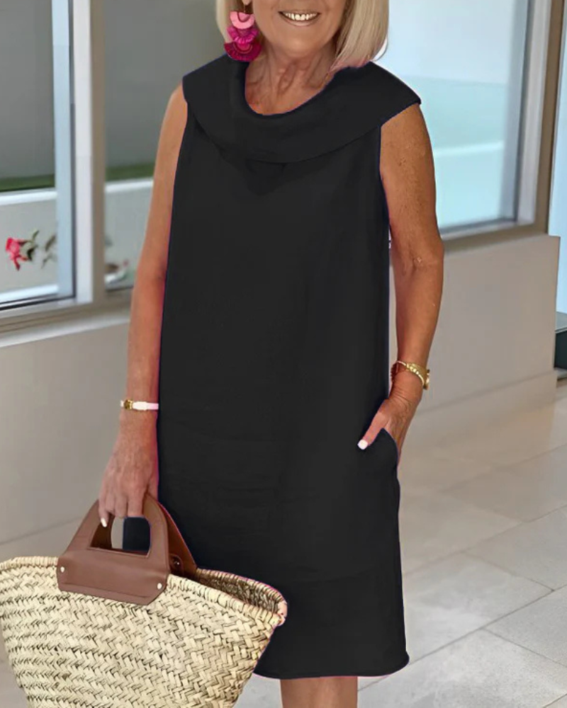Celeste | Luxury dress with round neckline