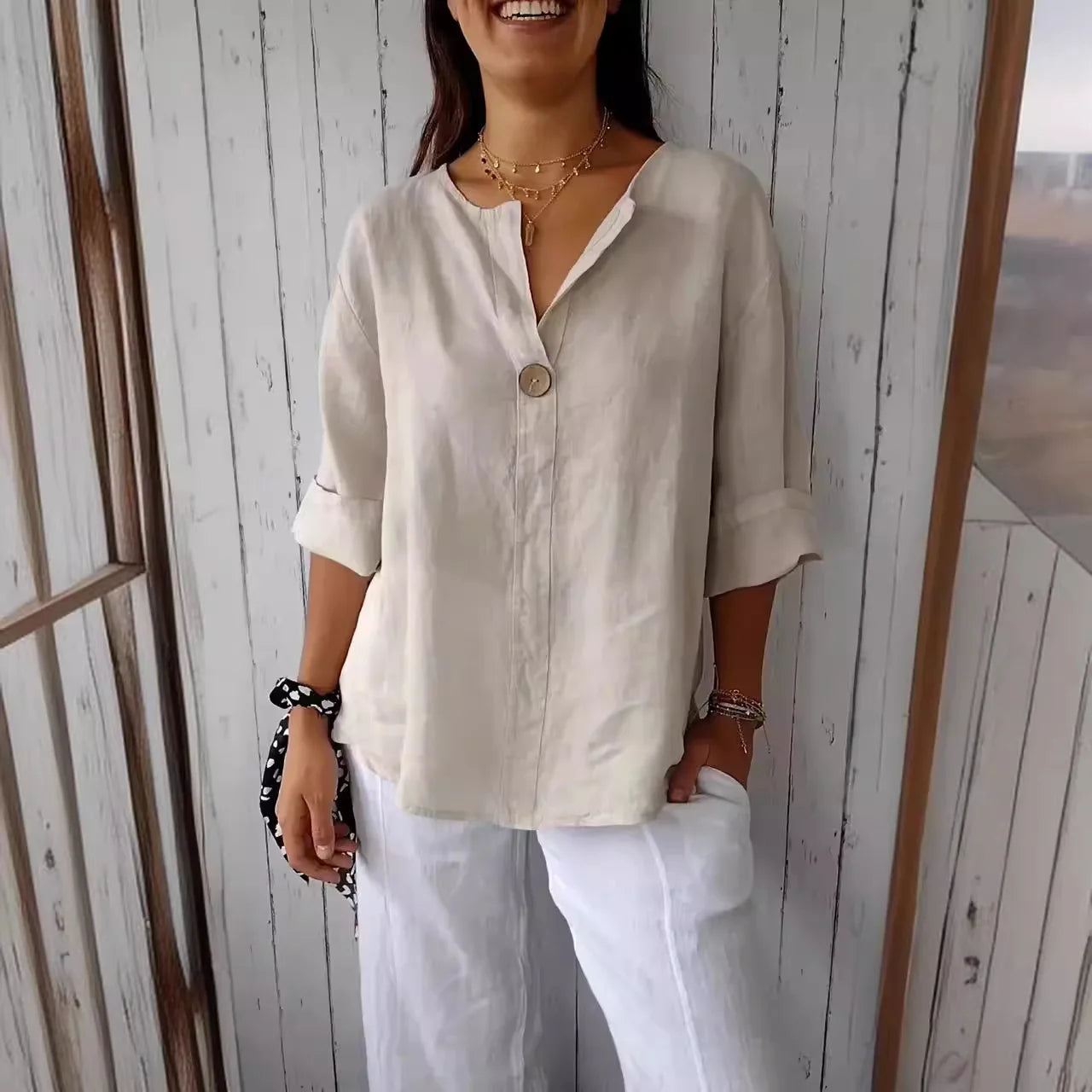 Eloise | Elegant blouse in linen