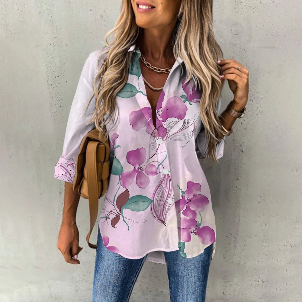 Lillian | Luxurious spring blouse with floral pattern