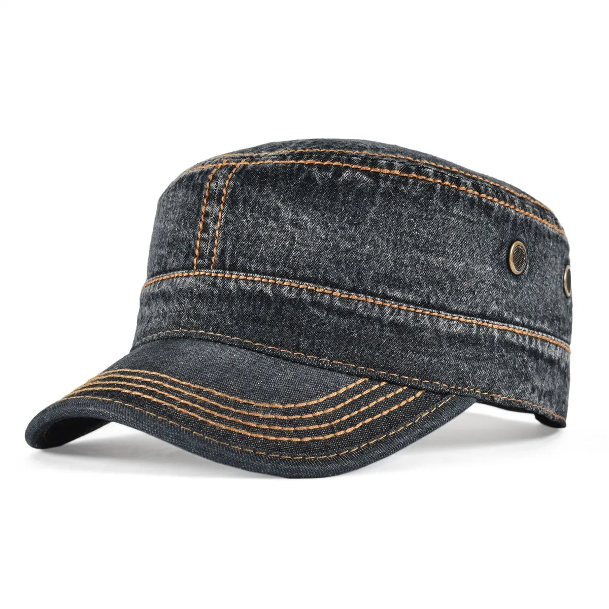Luke | Robust vintage cap (Washed Black)