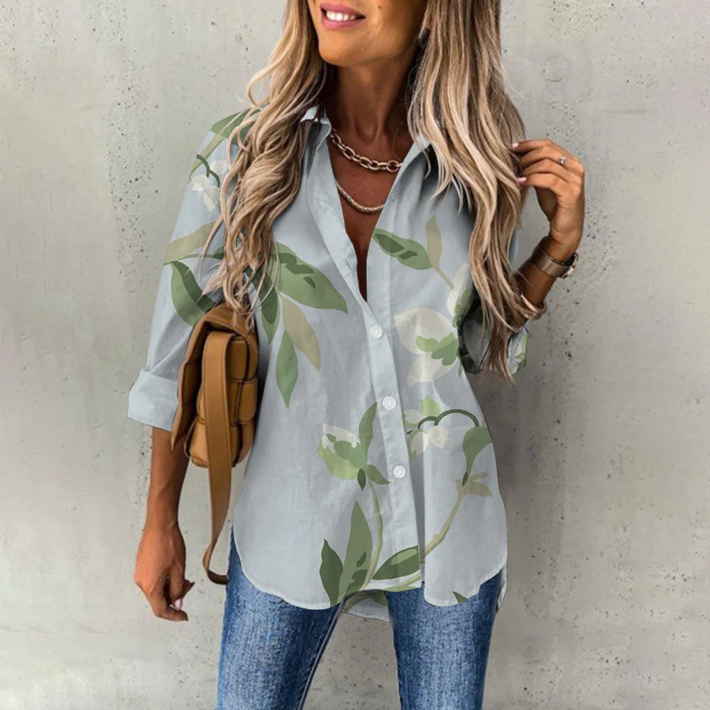 Lillian | Luxurious spring blouse with floral pattern