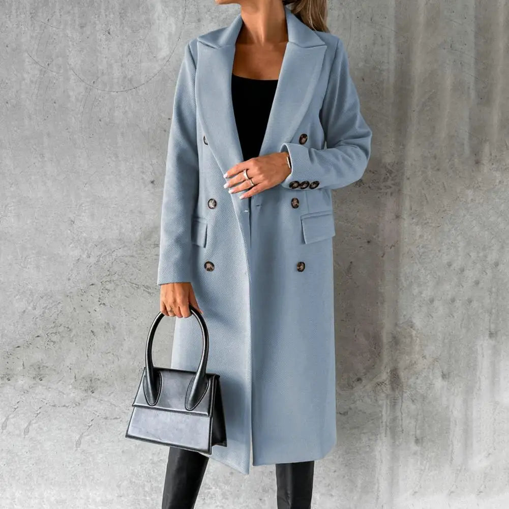Lily | Elegant Long Coat with Buttons