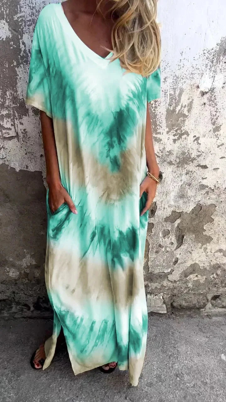 Evelyn | Relaxed loose patterned dress