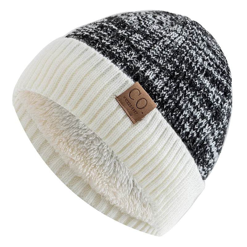 Jay | Nordic knit beanie (White)