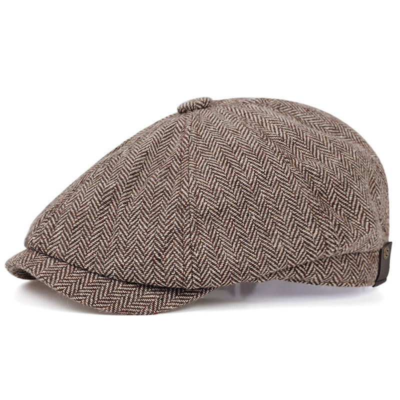 Harold | Herringbone wool cap
