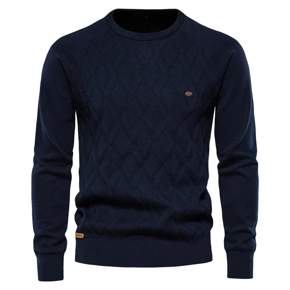 Thomas | Men’s sweater with diamond pattern
