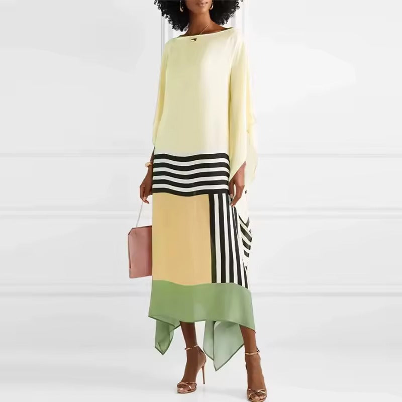 Iria | Elegant kaftan med geometrisk print