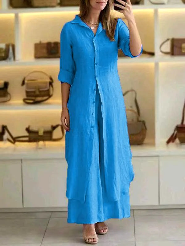 Imogen | Dress with wide trouser set