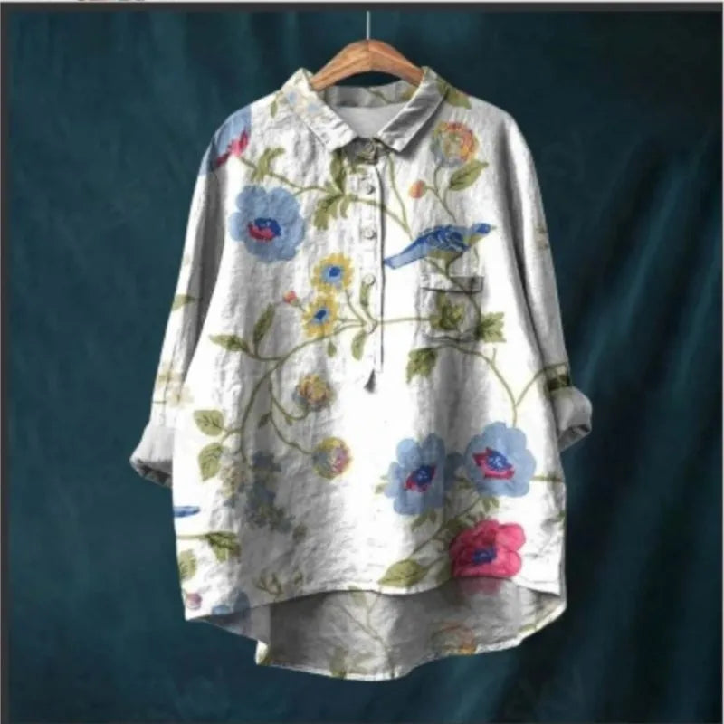 Delilah | Luxury shirt with varied flowers