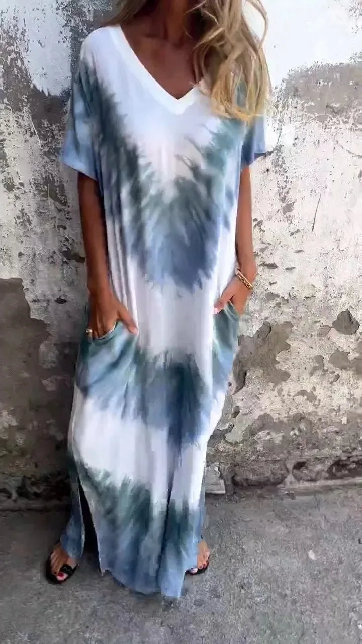 Evelyn | Relaxed loose patterned dress