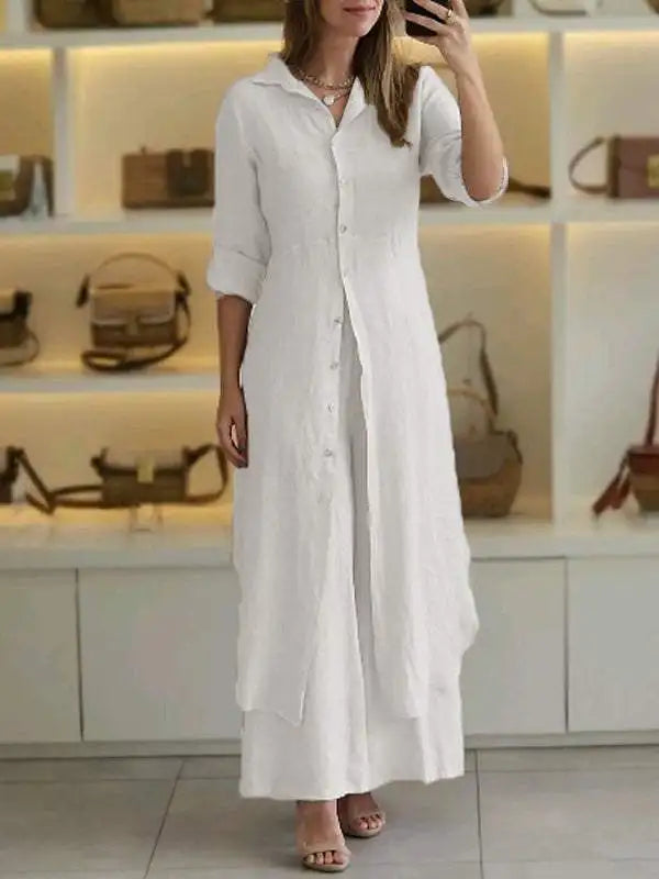 Imogen | Dress with wide trouser set