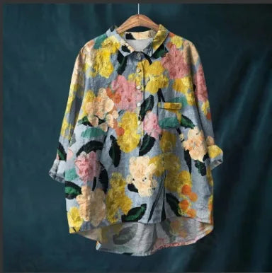 Seraphina | Luxury shirt with elegant flower mix