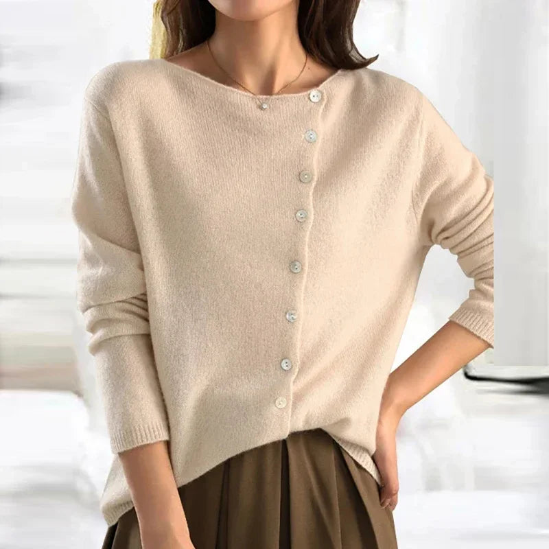 Mint  | Elegant strikket trøje med knapper