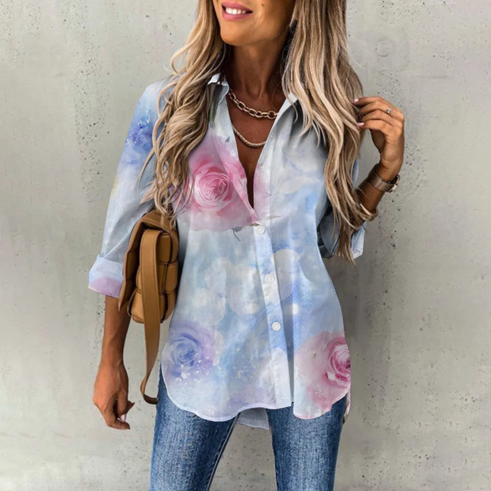 Lillian | Luxurious spring blouse with floral pattern