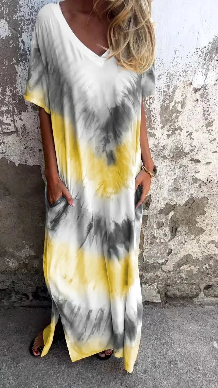 Evelyn | Relaxed loose patterned dress