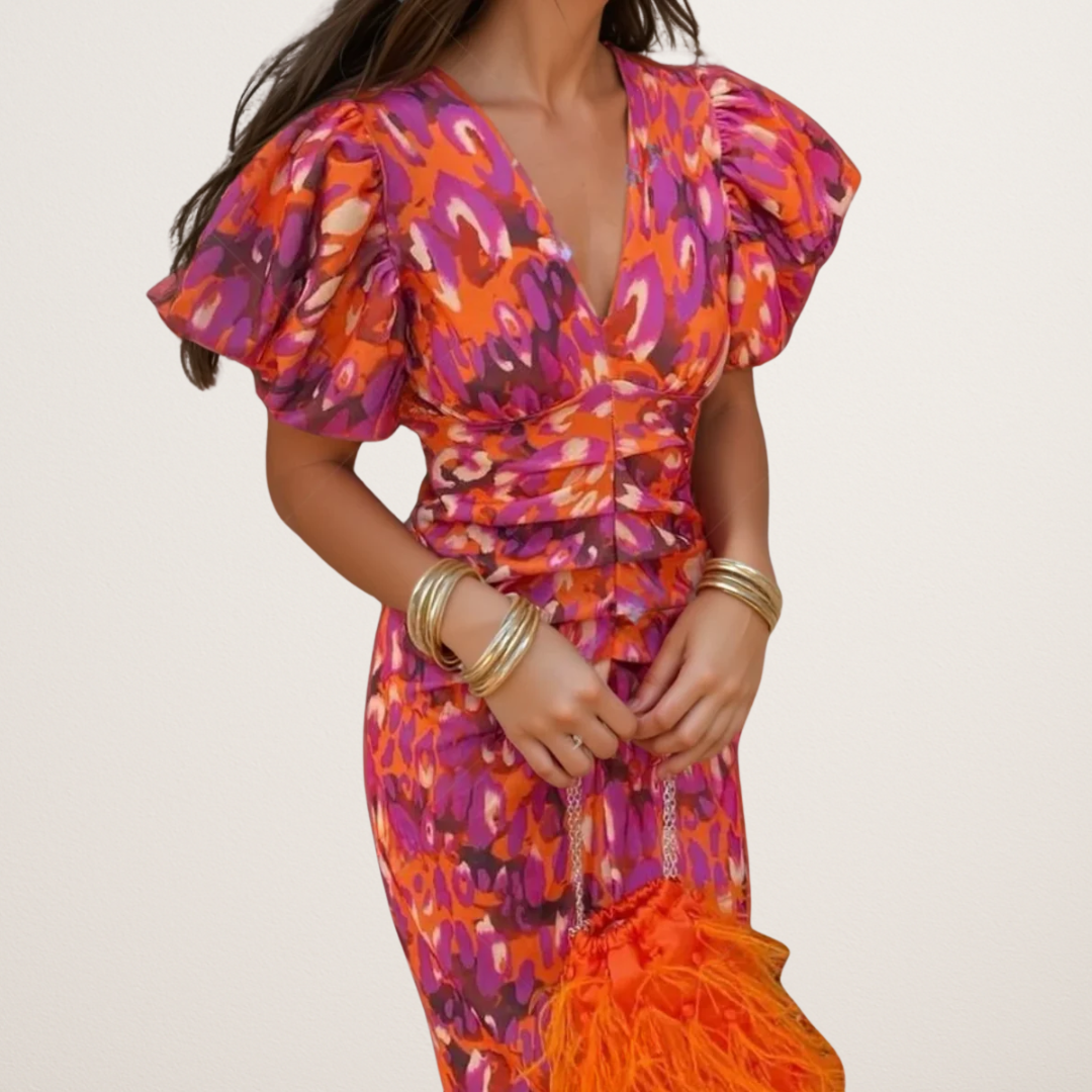 Josephine | Vibrant fiesta dress with spectacular details