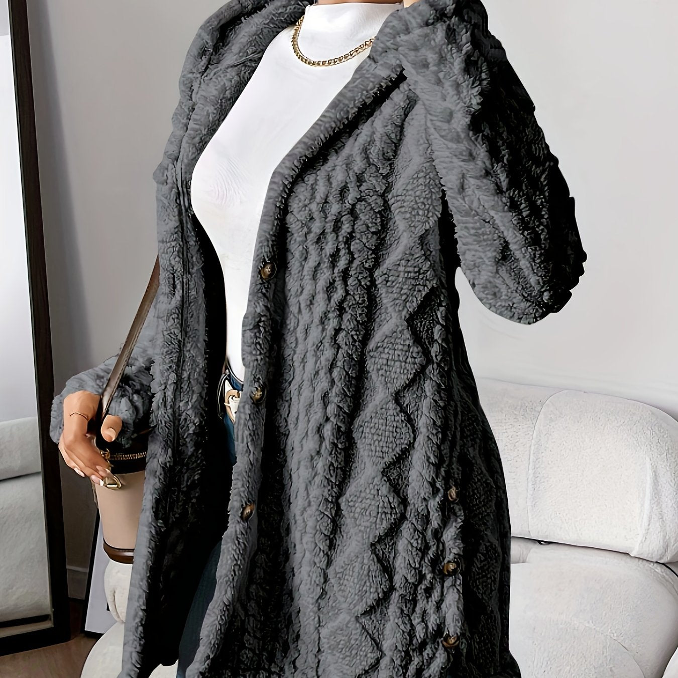 Kylie | Soft knit button coat