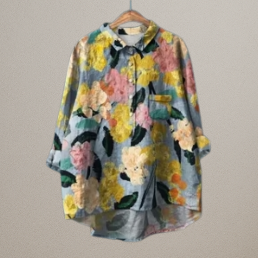 Seraphina | Luxury shirt with elegant flower mix