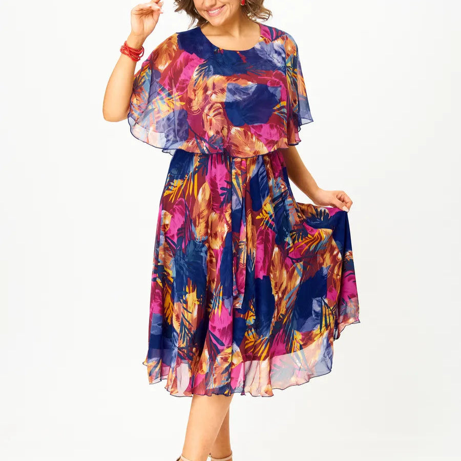 Sophia | Plus size chiffon dress, comfortable and airy, perfect for summer