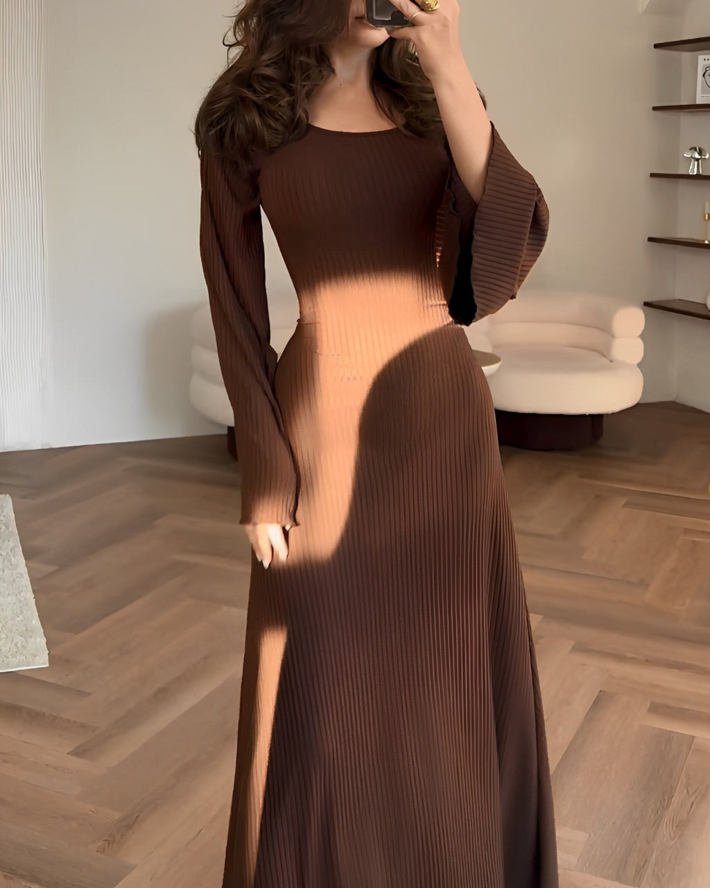 Nilsa | Elegant strikket maxikjole
