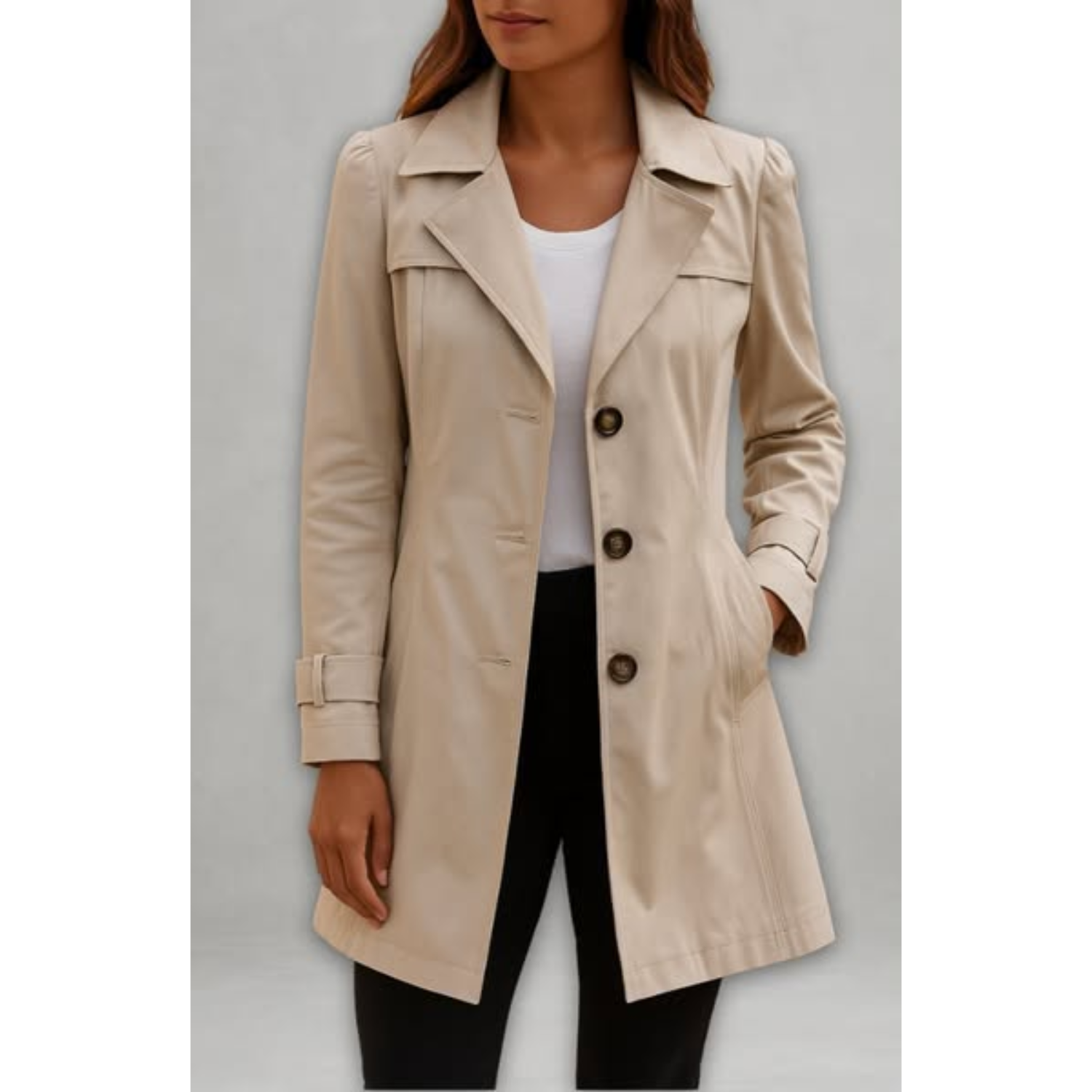 Daniela | Klassisk dametrenchcoat til overgangsvejr & hverdag