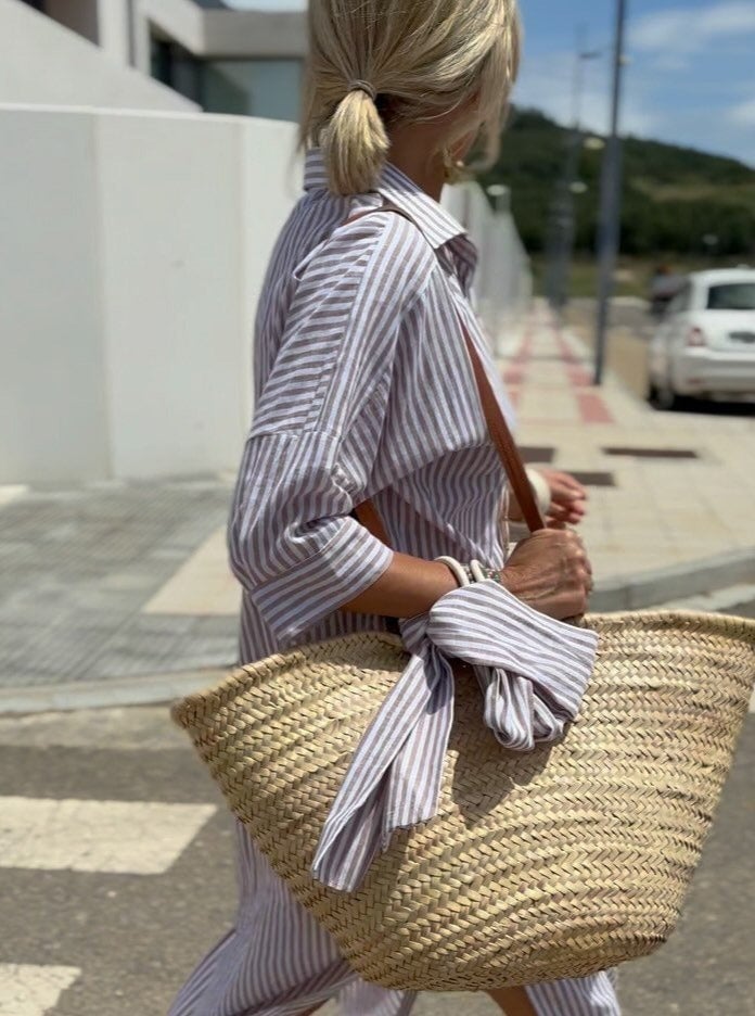 Olivia | Classic striped shirt dress
