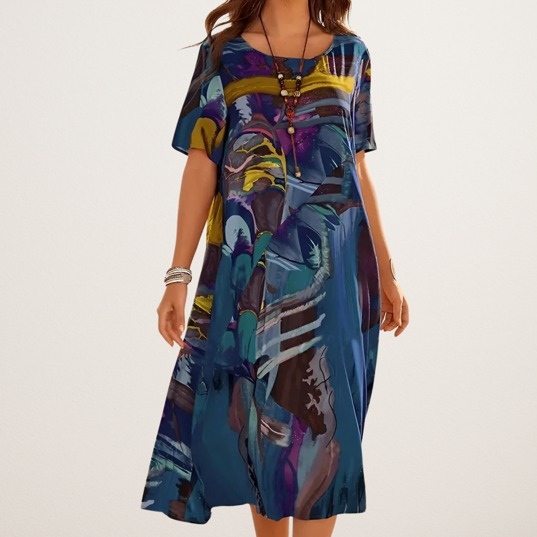 Annelise | Elegant and flowing floral dress