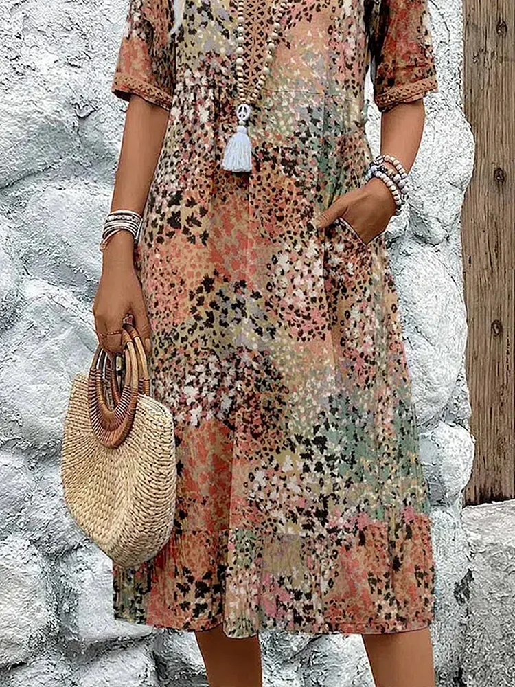 Fatima | Kjole med Blomstermønster