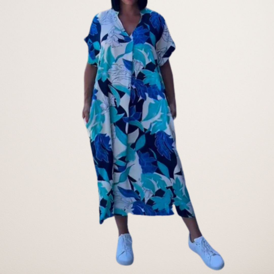 Vivienne | Luxury dress with colorful pattern