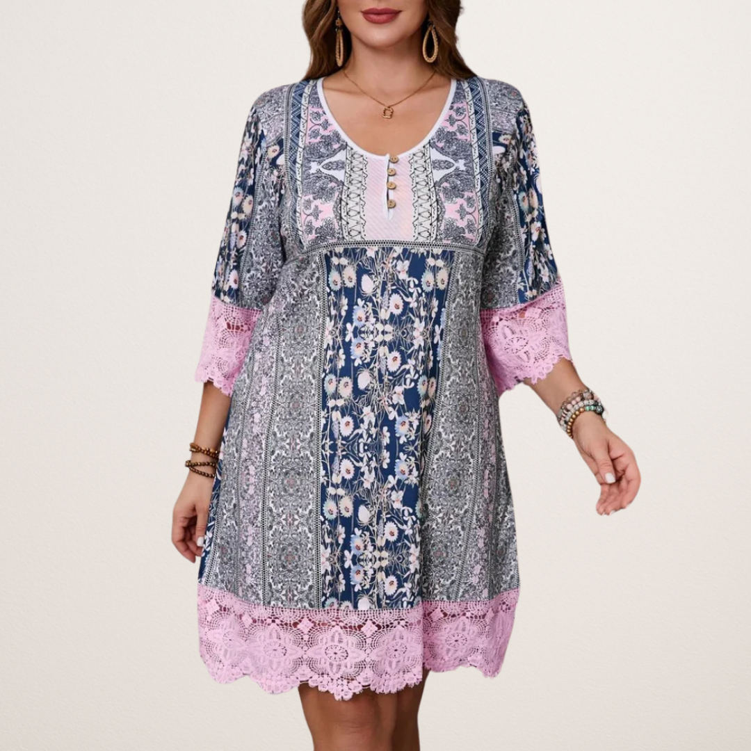 Aurélia | Luxurious dress with beautiful pattern
