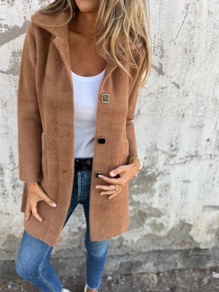 Morgan | Casual thick lapel coat