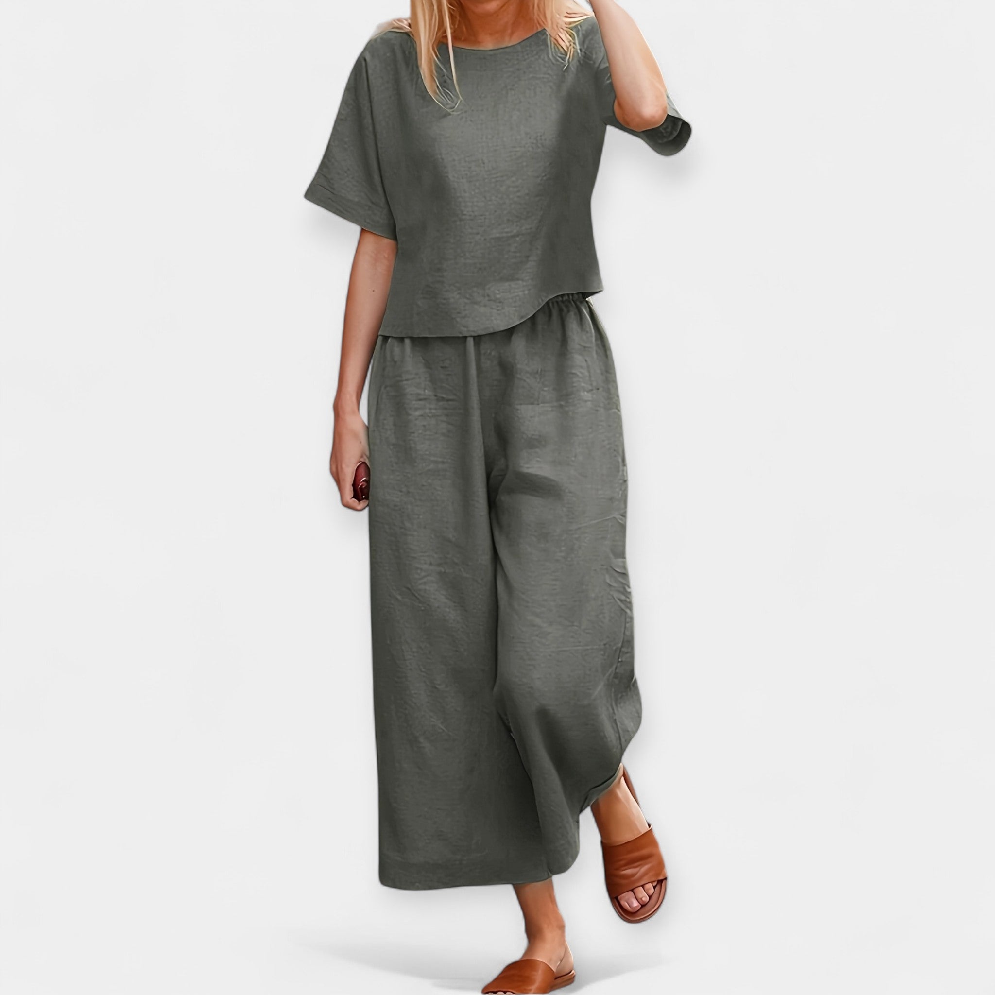 Breezy Short Sleeve Pantsuit