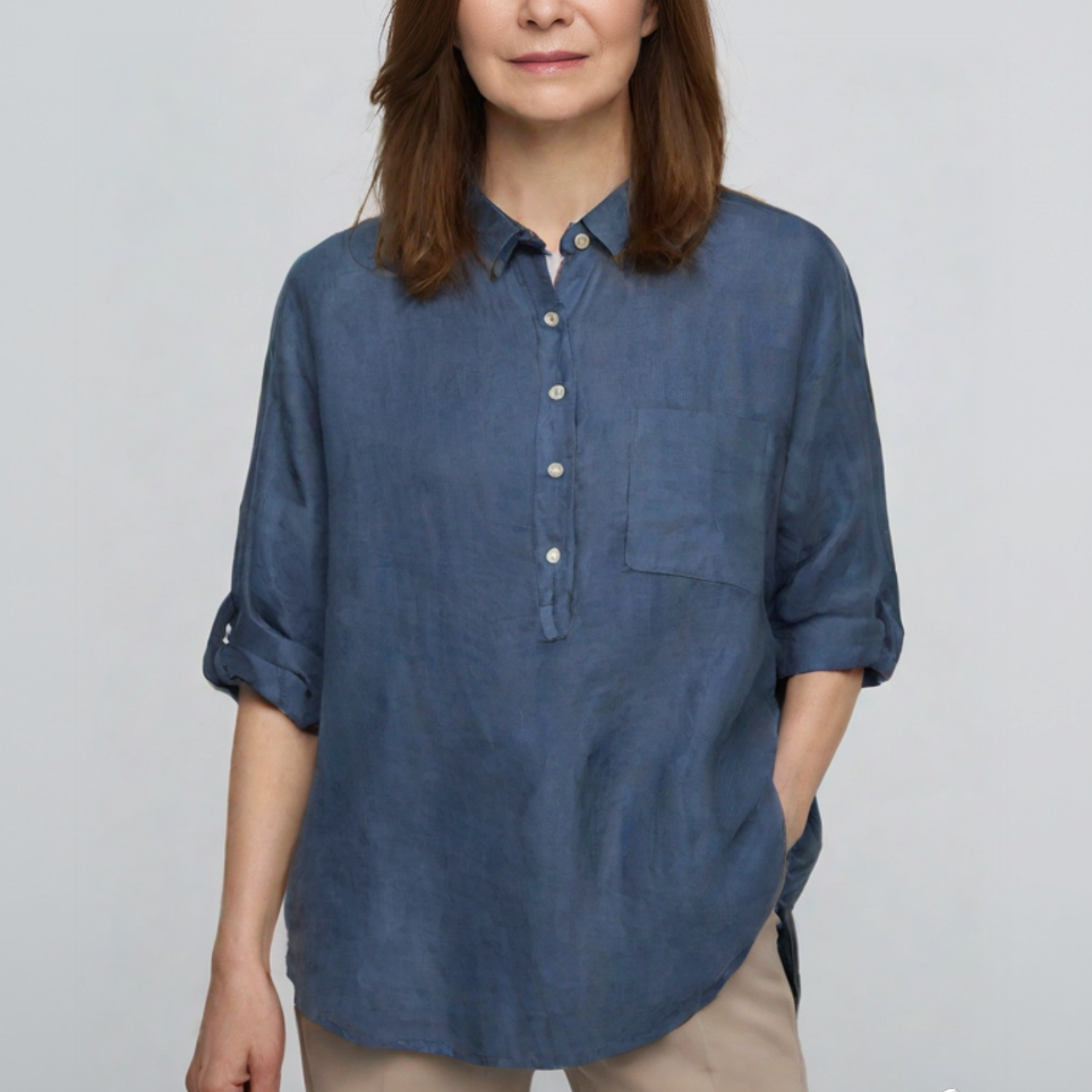 Marigold | Luxury shirt with chest pocket