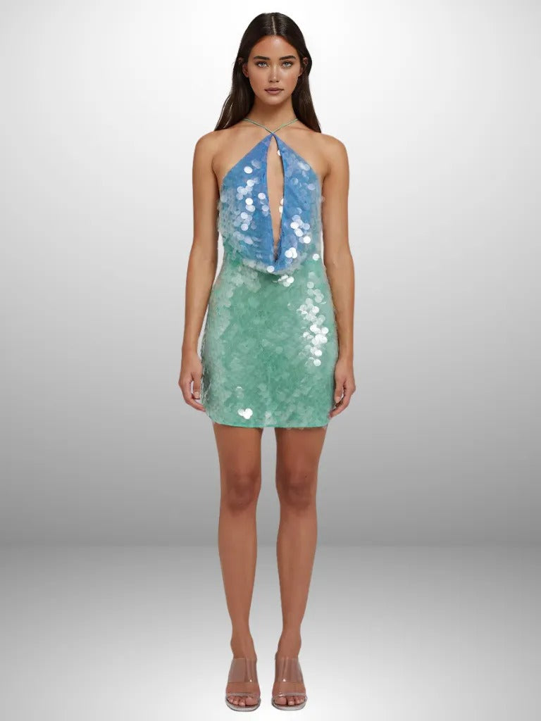 OCEAN BREEZE SEQUIN DRESS