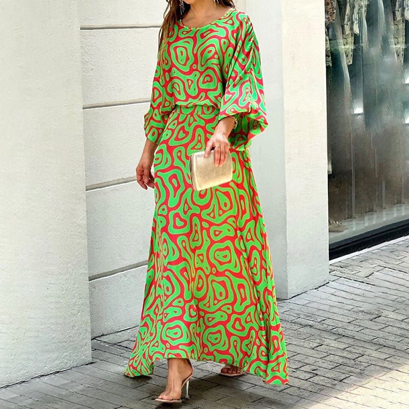 Juliette | Elegant dress with colorful pattern