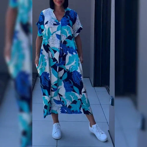 Vivienne | Luxury dress with colorful pattern