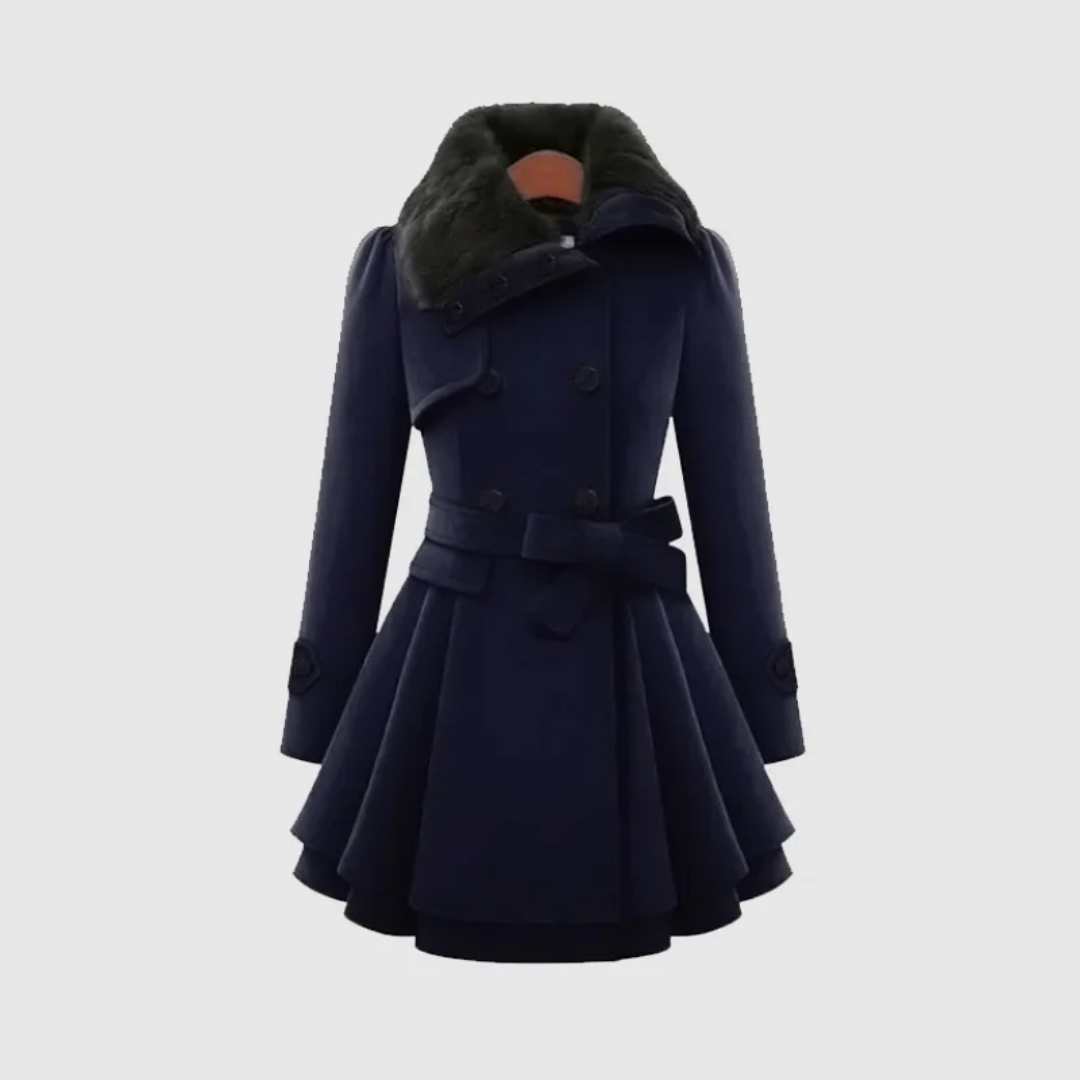 Kendall | Luxe fur collar coat