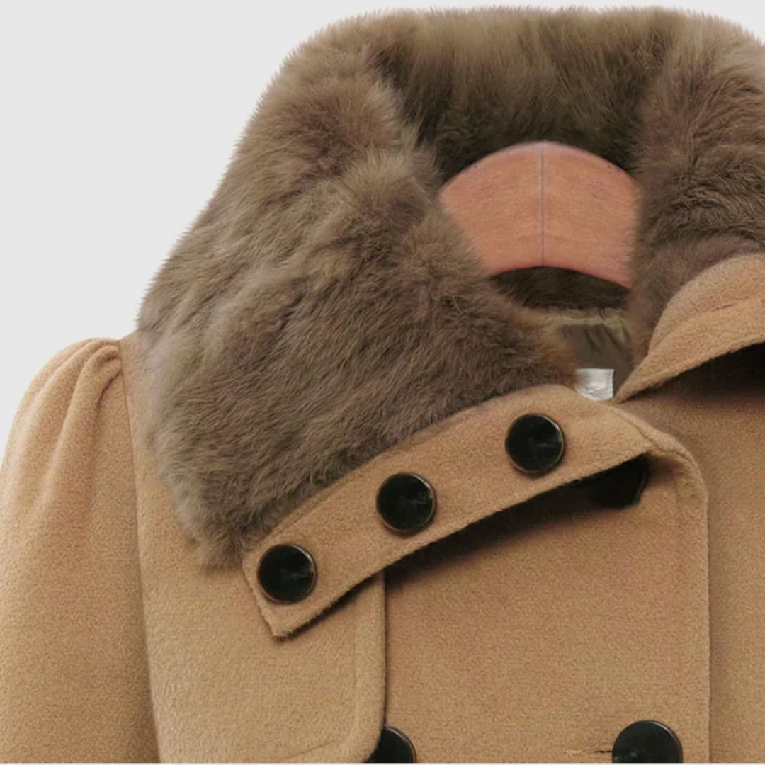 Kendall | Luxe fur collar coat